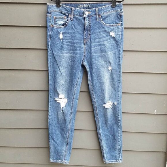 Wild Fable Distressed High Rise Skinny Jeans Size 12 - Picture 1 of 7
